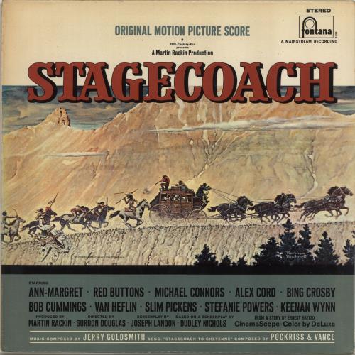 Jerry Goldsmith Stagecoach vinyl LP album (LP record) UK J-0LPST693254