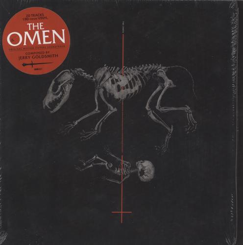 Jerry Goldsmith The Omen - Red & Black Spot Vinyl + Shrink vinyl LP album (LP record) US J-0LPTH812629