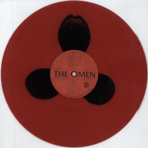 Jerry Goldsmith The Omen - Red & Black Spot Vinyl + Shrink vinyl LP album (LP record) US J-0LPTH812629