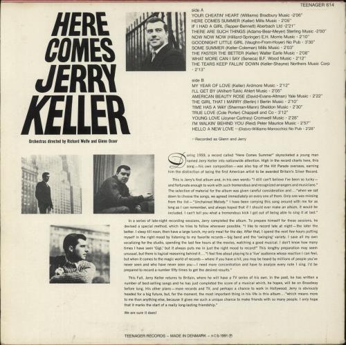 Jerry Keller If I Had A Girl vinyl LP album (LP record) Danish JK0LPIF867701