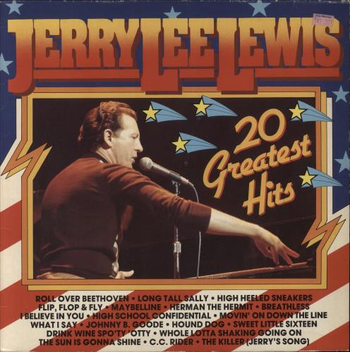 Jerry Lee Lewis 20 Greatest Hits vinyl LP album (LP record) UK JLLLPGR851815
