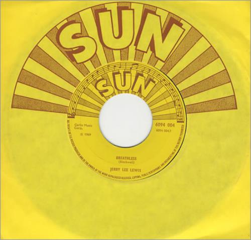 Jerry Lee Lewis Breathless 7" vinyl single (7 inch record / 45) UK JLL07BR405681