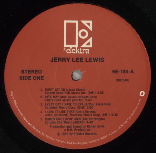 Jerry Lee Lewis Jerry Lee Lewis vinyl LP album (LP record) US JLLLPJE882332