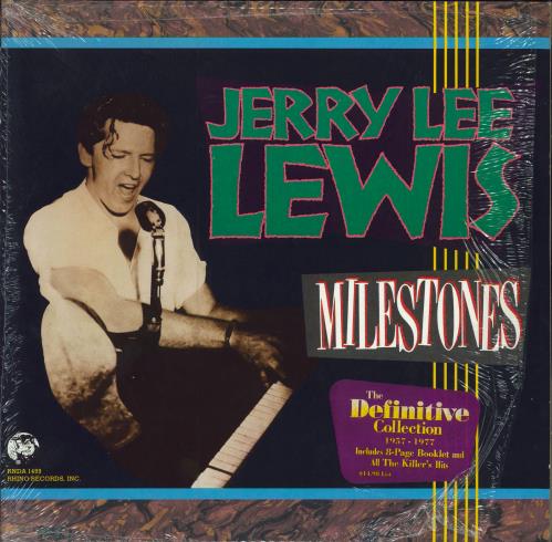 Jerry Lee Lewis Milestones 2-LP vinyl record set (Double LP Album) US JLL2LMI780737