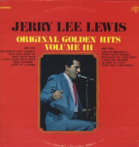 Jerry Lee Lewis Original Golden Hits Volume III vinyl LP album (LP record) US JLLLPOR373298