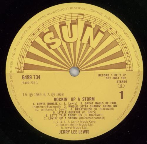 Jerry Lee Lewis Rockin' Up A Storm 2-LP vinyl record set (Double LP Album) UK JLL2LRO646578