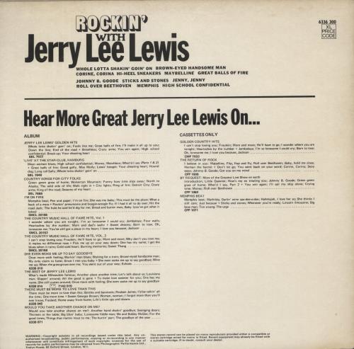 Jerry Lee Lewis Rockin' With Jerry Lee Lewis vinyl LP album (LP record) UK JLLLPRO632551