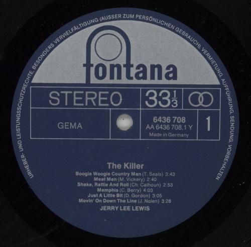 Jerry Lee Lewis The Killer vinyl LP album (LP record) UK JLLLPTH866402