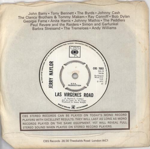Jerry Naylor Come On Love 7" vinyl single (7 inch record / 45) UK 8I807CO851744