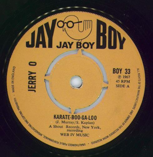 Jerry O Karate-Boo-Ga-Loo 7" vinyl single (7 inch record / 45) UK JBC07KA302948