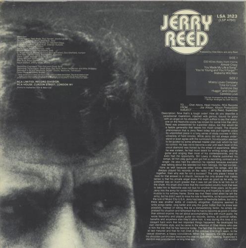 Jerry Reed Jerry Reed vinyl LP album (LP record) UK JPVLPJE484174