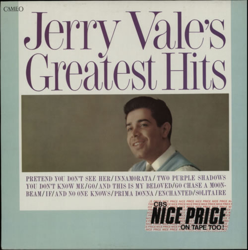 Jerry Vale Greatest Hits vinyl LP album (LP record) UK J-VLPGR499405