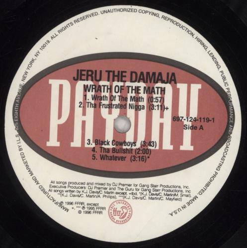 Jeru The Damaja Wrath Of The Math 2-LP vinyl record set (Double LP Album) UK Q692LWR709065