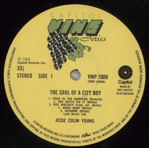Jesse Colin Young The Soul Of A City Day vinyl LP album (LP record) UK JCYLPTH542161