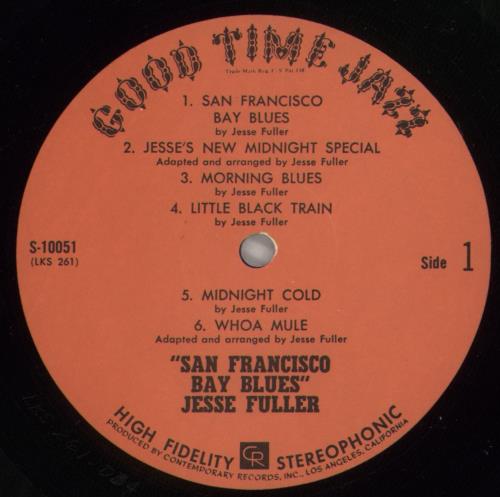 Jesse Fuller San Francisco Bay Blues vinyl LP album (LP record) US JLRLPSA271829