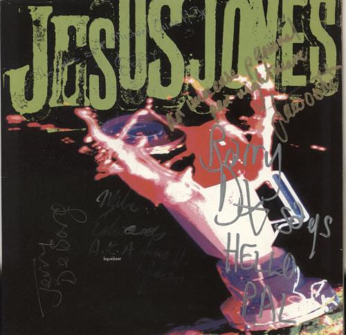 Jesus Jones Liquidizer - Autographed vinyl LP album (LP record) UK JEJLPLI734658