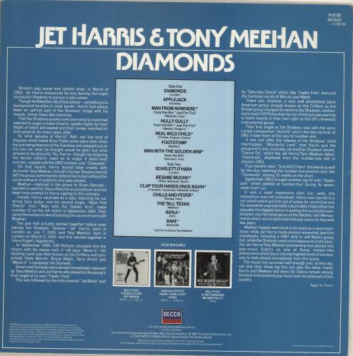 Jet Harris & Tony Meehan Diamonds vinyl LP album (LP record) UK JA4LPDI232876