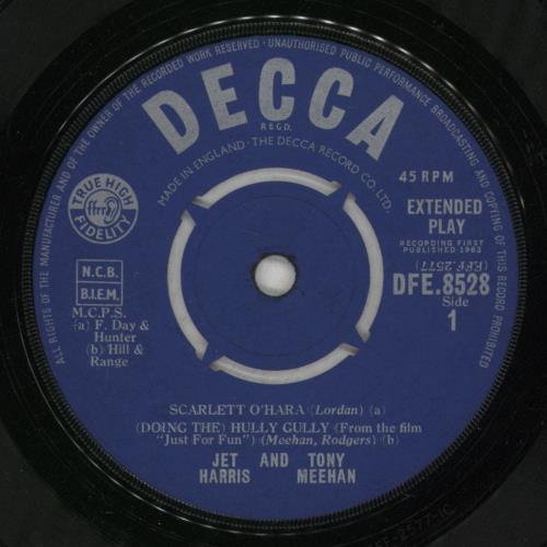 Jet Harris & Tony Meehan Jet & Tony EP 7" vinyl single (7 inch record / 45) UK JA407JE562901