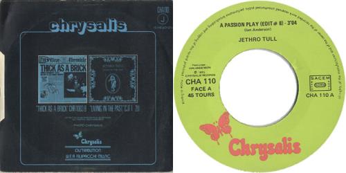 Jethro Tull A Passion Play 7" vinyl single (7 inch record / 45) French TUL07AP191200