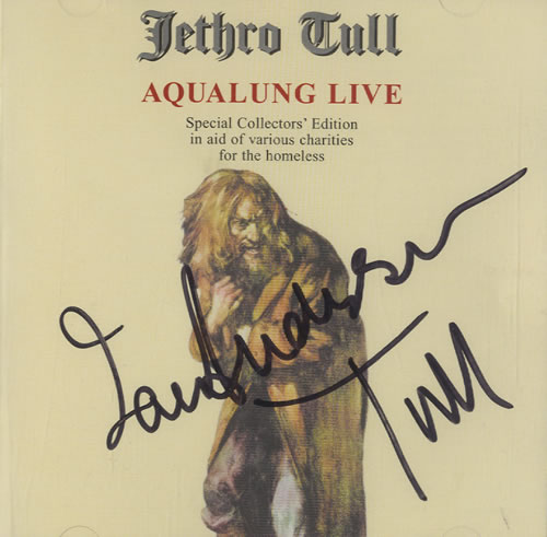 Jethro Tull Aqualung Live - Autographed CD album (CDLP) UK TULCDAQ466499