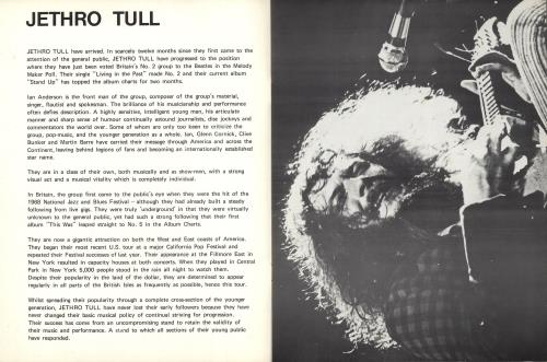 Jethro Tull Chrysalis Presents - EX tour programme UK TULTRCH742985