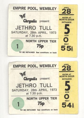 Jethro Tull Empire Pool concert ticket UK TULTIEM712744