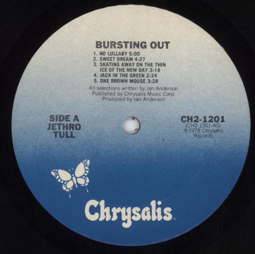 Jethro Tull Live - Bursting Out - EX 2-LP vinyl record set (Double LP Album) US TUL2LLI717669