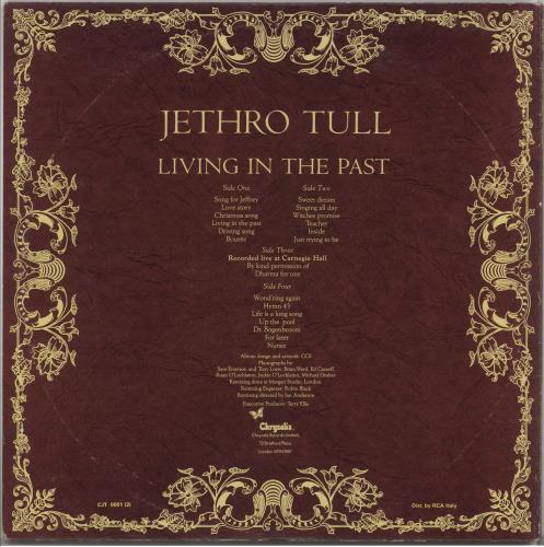Jethro Tull Living In The Past - Blue Label 2-LP vinyl record set (Double LP Album) Italian TUL2LLI722733