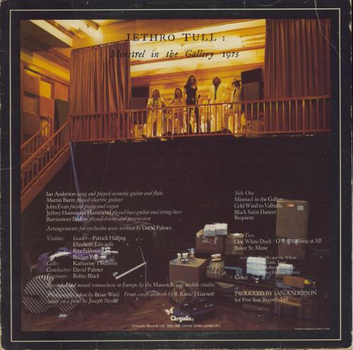 Jethro Tull Minstrel In The Gallery - 1st - Misprint - EX vinyl LP album (LP record) UK TULLPMI788732