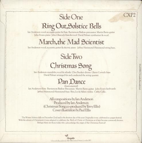 Jethro Tull Ring Out Solstice Bells EP - P/S 7" vinyl single (7 inch record / 45) UK TUL07RI51415