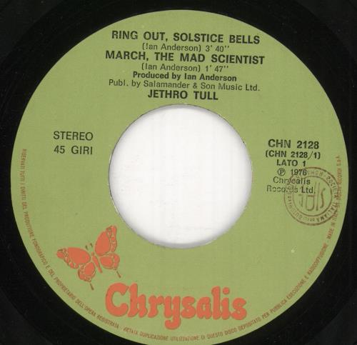 Jethro Tull Ring Out Solstice Bells EP - P/S 7" vinyl single (7 inch record / 45) Italian TUL07RI744901