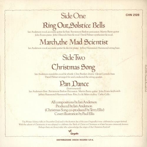 Jethro Tull Ring Out Solstice Bells EP - P/S 7" vinyl single (7 inch record / 45) Italian TUL07RI744901
