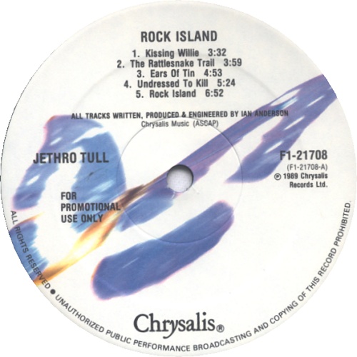 Jethro Tull Rock Island vinyl LP album (LP record) US TULLPRO123282