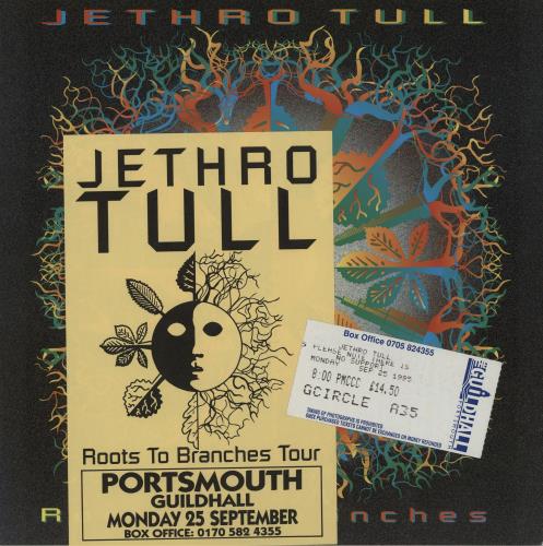 Jethro Tull Roots To Branches + Ticket Stub & Flyer tour programme UK TULTRRO655116