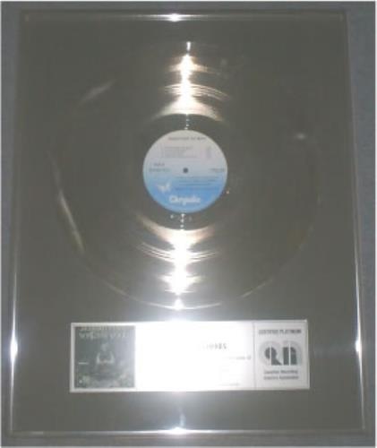 Jethro Tull Songs From The Wood award disc Canadian TULAWSO177810