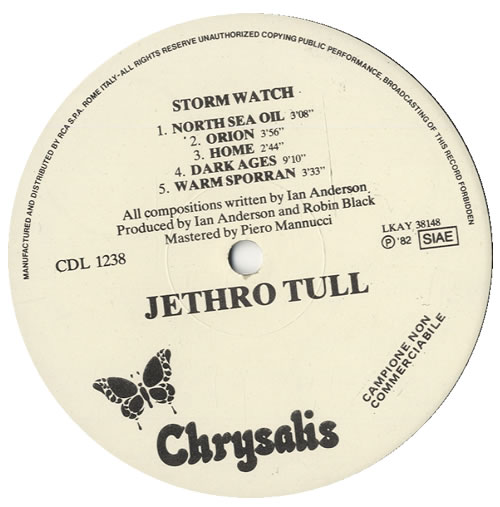 Jethro Tull Stormwatch vinyl LP album (LP record) Italian TULLPST562007
