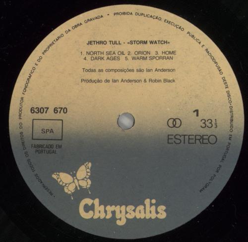 Jethro Tull Stormwatch vinyl LP album (LP record) Portuguese TULLPST73981