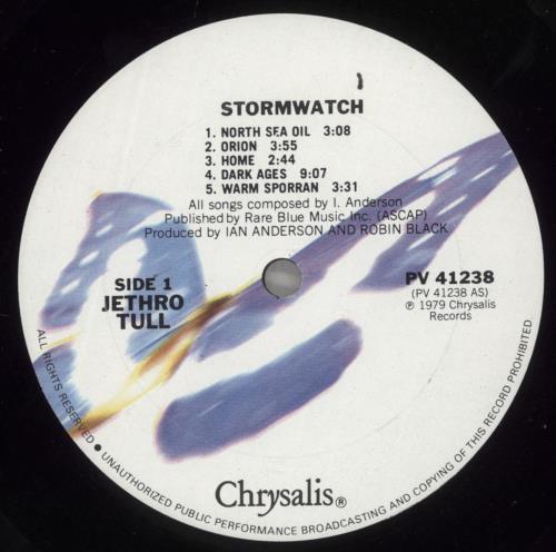 Jethro Tull Stormwatch vinyl LP album (LP record) US TULLPST768863