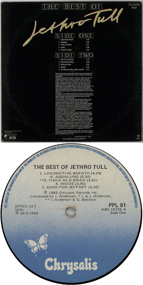Jethro Tull The Best Of - EX vinyl LP album (LP record) South African TULLPTH248140
