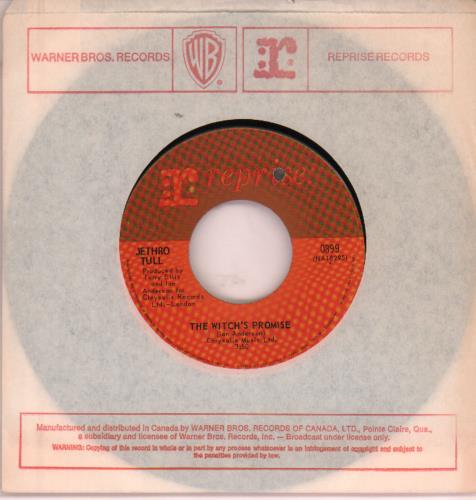 Jethro Tull The Witch's Promise 7" vinyl single (7 inch record / 45) Canadian TUL07TH651437