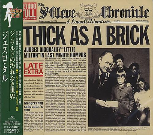 Jethro Tull Thick As A Brick CD album (CDLP) Japanese TULCDTH478443