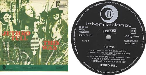 Jethro Tull This Was vinyl LP album (LP record) Italian TULLPTH350889