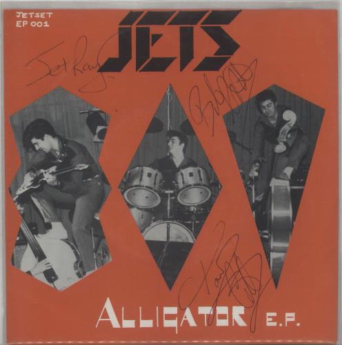 Jets Alligator - Fully Autographed 7" vinyl single (7 inch record / 45) UK KU-07AL671613