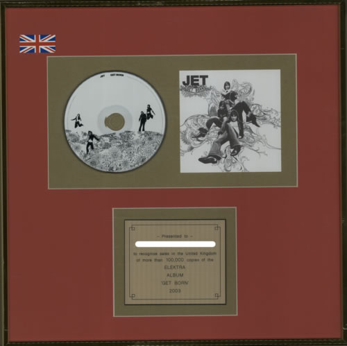 Jet Get Born in-house award disc UK J/TAIGE591460