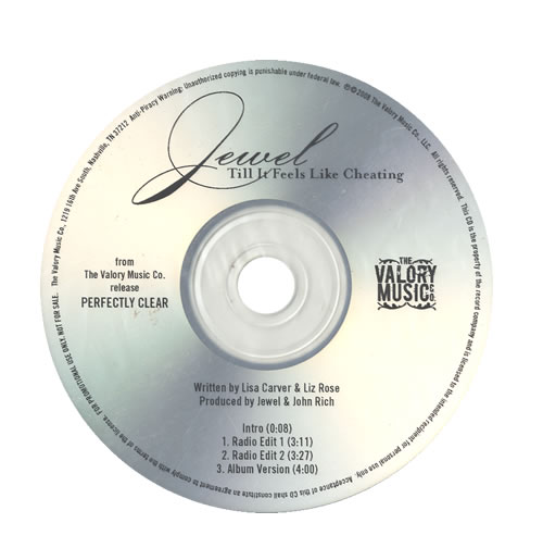 Jewel Till It Feels Like Cheating CD-R acetate US JEWCRTI477474