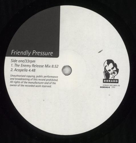 Jhelisa Friendly Pressure 12" vinyl single (12 inch record / Maxi-single) UK K7X12FR856526