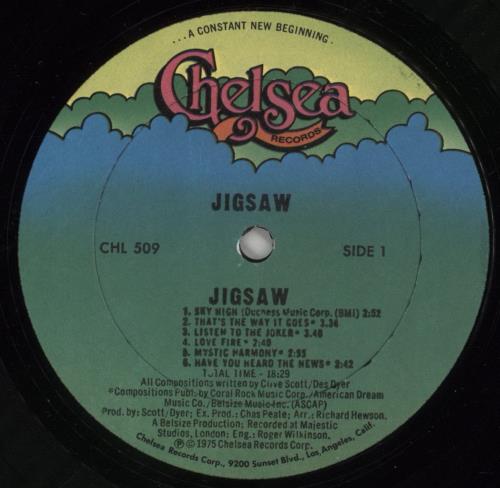 Jigsaw (UK) Sky High vinyl LP album (LP record) US JGSLPSK460553