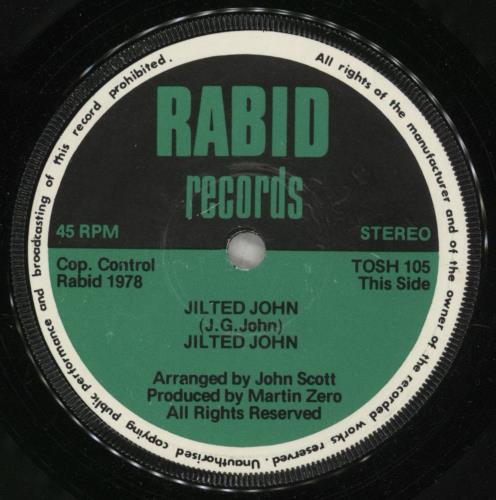 Jilted John Going Steady 7" vinyl single (7 inch record / 45) UK JIJ07GO879357
