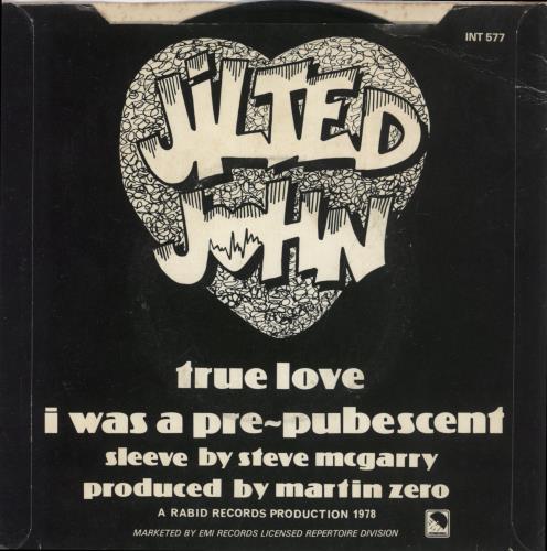 Jilted John True Love 7" vinyl single (7 inch record / 45) UK JIJ07TR609893