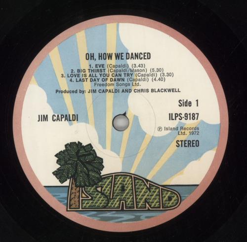 Jim Capaldi Oh How We Danced - 1st - EX vinyl LP album (LP record) UK JCPLPOH598004